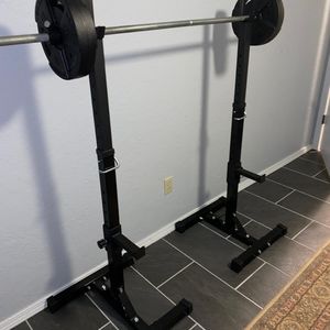 brand new adjustable squat and bench rack